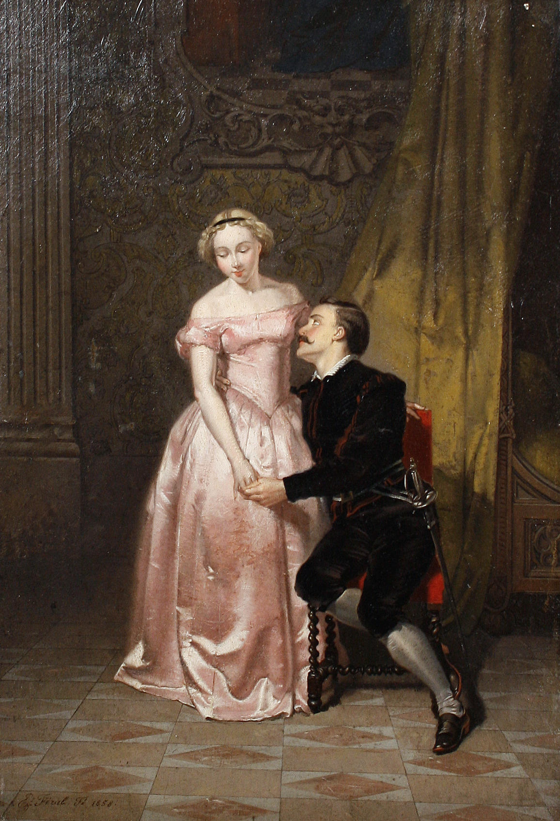The Proposal by Eugene Feral, 1858